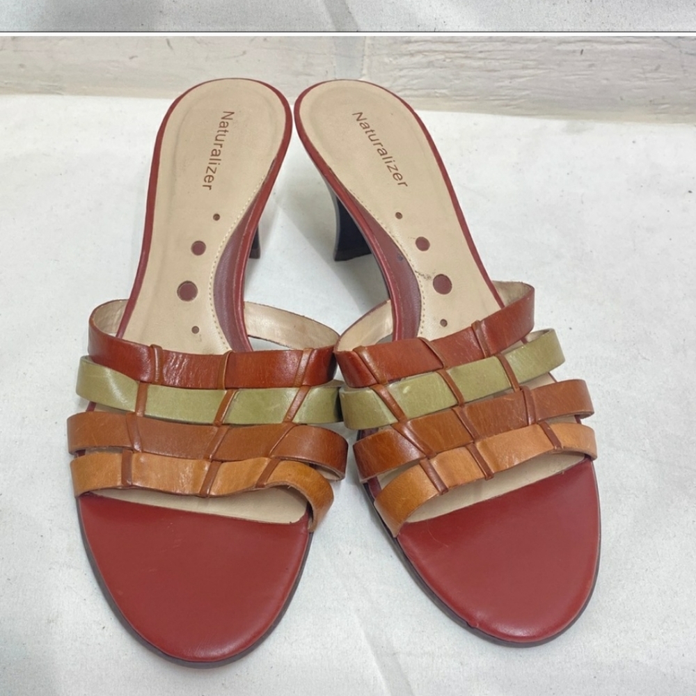 Naturalizer Multicolored Leather Mules  Size 9M EUC - Picture 2 of 7